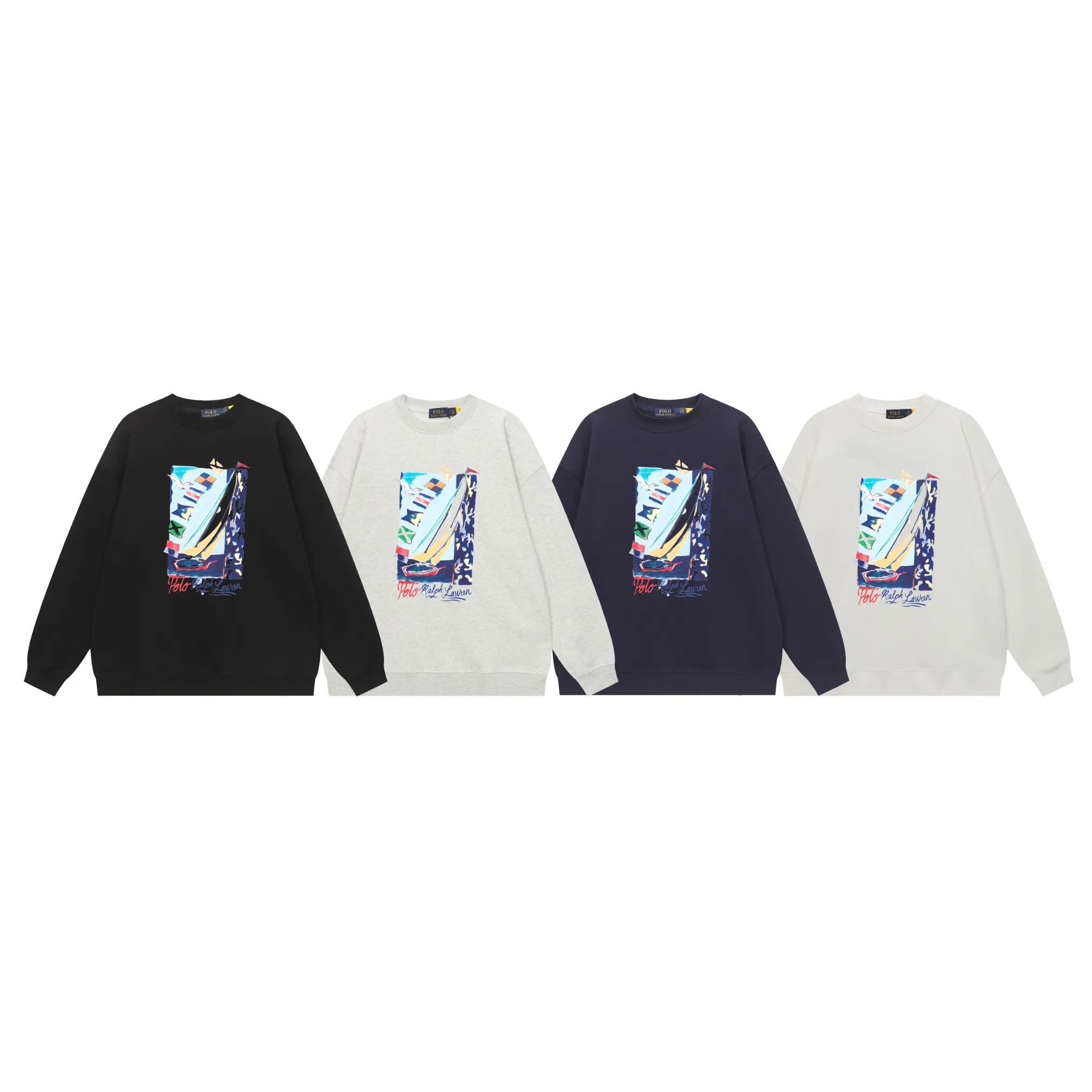 P200 Long-term stock] RalphLauren/Ralph Lauren 2025 autumn and winter new bear letter print 420g heavy large terry sweatshirt Ralph Lauren's age-reducing item, the coat fabric is made of 85% cotton ➕15% polyester, which not only retains the softness, comfort and breathability of cotton, but also adds the wear resistance and wrinkle resistance of polyester fiber, making the clothes more durable and easy to care for. Even in slightly cooler weather, you won't feel stuffy when wearing it. This kind of fabric has a natural crisp feel and is not easy to pill or deform. The bear on the chest is printed with English letters. It is full of color, full of three-dimensionality, and lifelike, adding a bit of liveliness and interest to the whole sweatshirt. There is no pressure to dress, regardless of age or gender. Complete accessories! Color: black, white, navy blue, light floral gray Size: M-L-XL-XXL